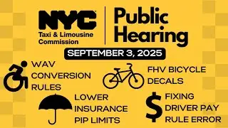 NYC TLC Hearing: Lower PIP, WAV Conversions, Cyclist Decals, Driver Pay Fight — “Say No to Waymo”
