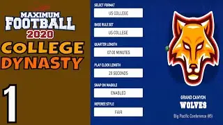 Doug Flutie Maximum Football 2020 Dynasty Ep1