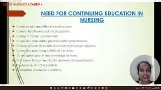 Continue Nursing Education & Adult Learning