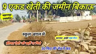 9 एकड़ खेती की ज़मीन बिकाऊ | हाईवे से 100 मीटर | स्कूल के पास | Shakarpur Gangoh Saharanpur