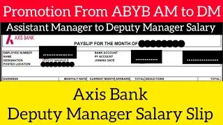 Axis Bank Deputy Manager Salary Slip | Axis ABYB Assistant manager salary | Axis Bank Manager salary