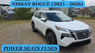 Расположение предохранителя электропривода сидений Nissan Rogue (2021&ndash;2026 гг.)
