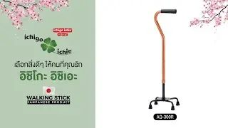 Walking Stick(AQ-300R) ไม้เท้า4ขา หัวโค้ง รุ่น AQ-300R