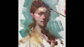 Energetic Alla Prima Portrait with Expressive Brushstrokes | Art by: @zinlimart