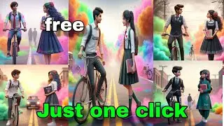 Couples happy holi ai images kaise generate kare free 2024, happy holi 2024 ai images kaise banaye