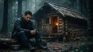 Alone in the Rain &mdash; Building a Wooden Hut Deep in the Forest