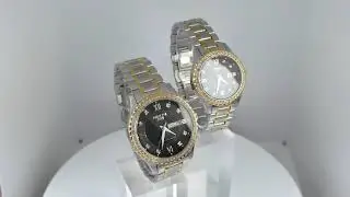 NIBOSI Gold Diamond Black Face Women's Luxury Watch
