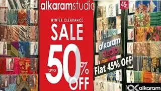 50% Off Alkaram Studio Winter Clearance Sale | Latest Alkaram Winter Sale Collection Upto 50% Off