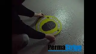 Application of PermaRoute&reg; Floor Signs