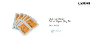 Blue Dot Sterile Saline Wipes Bag 10 86974
