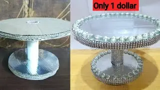#41. CAKE STAND| HOW TO MAKE CAKE STAND| DIY Cake stand| REENA CRAFTY