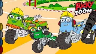 Learn Colors with DJ  | Ricky Zoom ⚡Cartoons for Kids | Ultimate Rescue Motorbikes for Kids