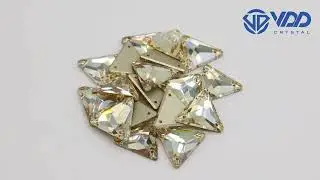 VDD S257 Golden Shadow Chamfer Top Quality K9 Glass Sew On Rhinestones Crystal Sewing Flatback Stone