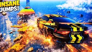 World's Highest Ramp !! दुनिया का सबसे ऊंचा 😱😱 | GTA 5 IMPOSSIBLE SUPER MEGA RAMP CHALLENGE