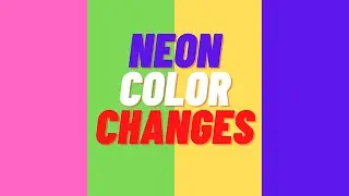NEON Changing Color Flashing FLUO Lights Colorful Lights Fast colour changing screen
