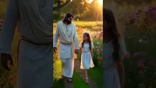 🌸 A LITTLE GIRL WALKING HAND-IN-HAND WITH JESUS TO HEAVEN ✨👧🕊️ #Jesus #Heaven #Hope