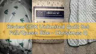 Review CGK Unlimited Quilt Set Full/Queen Size - Christmas Quilts - 3 Piece Lightweight Comforter Se