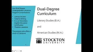 Dual Degree in Literature (B.A.) and American Studies (M.A.) Curriculum Overview