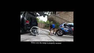 How to winch motorcycle into a van
