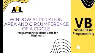 How to create a window Application that Calculate Area and Circumference of a circle | Visual Basic