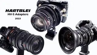 Three versions of Hartblei HV-S adapter to use Hasselblad V Carl Zeiss lenses