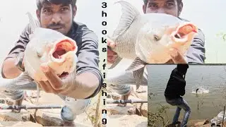 triple hook fishing || Rahu catla tilapia