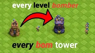 every bom tower vs every level bomber/New update bomb tower/Bomb tower vs all troops/ base design TH