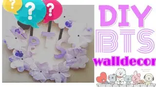 DIY BTS WALL DECOR / BTS wall hanging craft ideas / BTS room decor #btsarmy #bts #roomdecor
