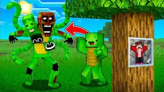 TINY JJ Built Secret BASE to SEE Mikey’s SECRETS in Minecraft (Maizen)