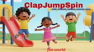 Action Song for Kids  Clap Jump Spin Dance  Fun Movement Song  Tobi, Kemi & Dan  WonderKidsTV