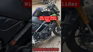 MT 15 new crash guard with dual slider #bikeworld00 #mt15 #crash