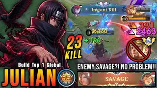 Enemy SAVAGE?! No Problem!! Julian VS Top Global Minsitthar!! - Build Top 1 Global Julian ~ MLBB