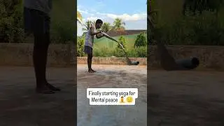 Finally starting yoga for mental peace 🤣#bangalore #fun #kundapura #yoga