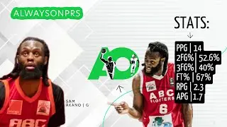 Sam Akano 6&rsquo;5&rdquo; Swingman Abidjan Basket Club #RoadtoBal 14PPG 52.6% FG 40% 3FG