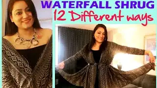 HOW TO STYLE WATERFALL SHRUG IN DIFFERENT WAYS | STYLING SHRUGS IN WINTERS | 1 SHRUG 12 STYLES| THSC