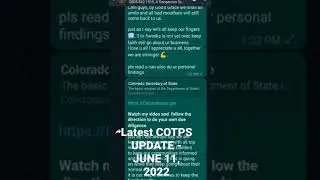 COTPs update- June 11, 2022 Legit or Not?