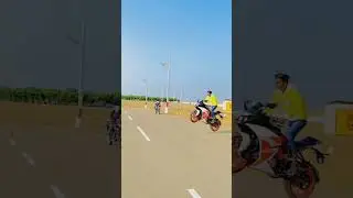 Bike Flying Jump on Road
