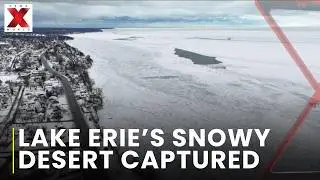 Frozen Lake Erie Turns Into Snowy Ice Desert in Canada | NewsX World