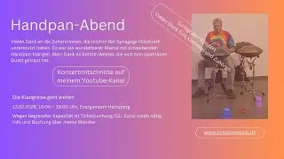 4 Handpan Konzert in der Synagoge H&uuml;lchrath #music #handpan #musician #duet #pantam #handpanmusic