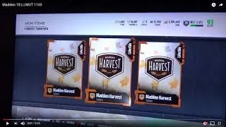 Madden 18 |::| MUT 1160 Madden Harvest Tokens!!