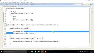 How to User super keyword to call base class constructor in java