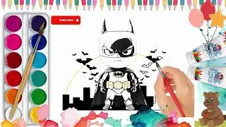 Learn How to Draw BATMAN | Painting, Drawing, Coloring Tips for Toddlers & Kids Step by Step