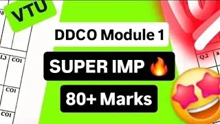 DDCO MODULE 1 SUPER IMPORTANT QUESTIONS💯🤩|BCS302 MODEL PAPER SOLUTION PASSING PACKAGE 22 Scheme #vtu