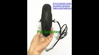 8inch BLDC 8 inch double shaft brushless gearless dc hub motor with tire scooter motor kit phub-01a