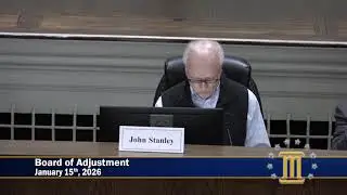 MONTGOMERY BOARD OF ADJUSTMENT (January 15, 2026)