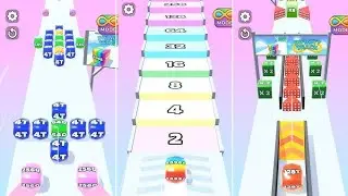 Jelly Run 2048 Triple Shape Showdown | 128M vs 4096e vs 16l | Extreme Merge Race