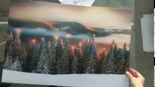 LED canvas art sample vedio