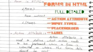 lec-7 | HTML Forms Tutorial for Beginners | Form Tag, Input, Label, Action & Placeholder | #html