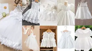 Beautiful Baby Girl White Dress Designs for Eid, Party & Summer | Stylish White Frocks 2025