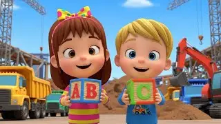 Big Construction Trucks ABC for Kids | Alphabet & Vehicle Song, Popular Nursery Rhyme 🚧🔤🎶